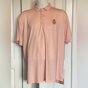 Men's Peter Millar Pink Golf Polo Shirt